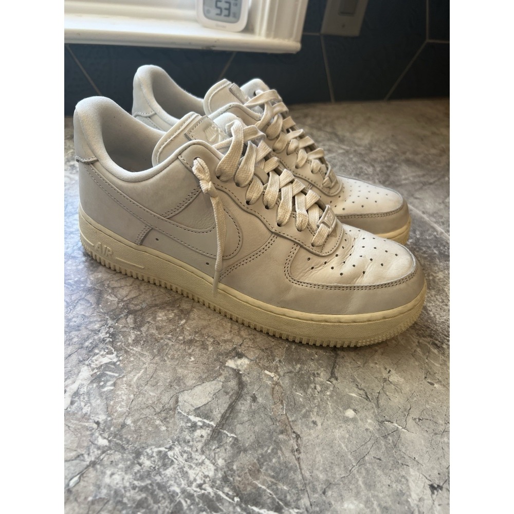 Nike Air Force 1 Low White Leather Sneakers Women Size 9 DR9502-100 AF1